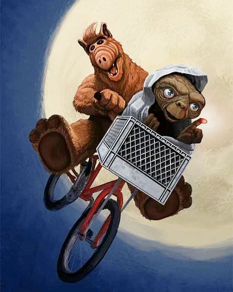 My two favorite aliens! ❤️👽❤️ {“E.T. Phone Melmac" by deviant artist Supernator13} #et #alf #80s #art #ilovethe80s #eightiesgirls #melmac… 80s Art, Beginner Crafts, Pinterest Images, Memorial Tattoos, Cartoon Tattoos, Movie Wallpapers, Old Cartoons, Gi Joe, Movie Art