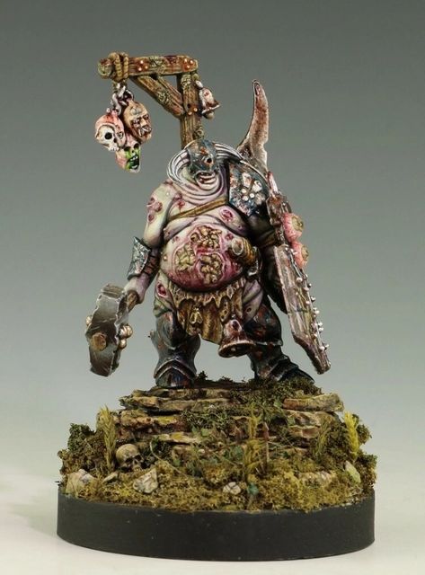 Maggotkin Of Nurgle, Golden Demon, Warhammer Paint, Warhammer Aos, Miniature Paintings, Dnd Miniatures, Pink Skin, Warhammer 40k Artwork, Warhammer 40k Miniatures