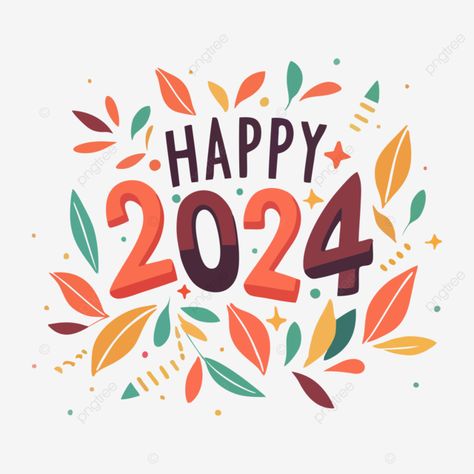 happy 2024 texting calendar icon banner vector hand drawn art transparent image happy new year 202 2024 Banner Design, 2024 Text Design, Happy New Year Design Graphics Creative, 2024 Icon, Happy 2024, 2024 Banner, New Year Words, Image Happy, Calendar Icon