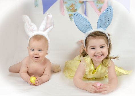 Sibling Easter Picture. Baby and Toddler Easter. Sweet Pea Photography Norwalk, Oh First Easter Pictures, Baby Easter Pictures, Baby First Easter, Pea Photography, Easter Baby Photos, Easter Mini Session, Sibling Pictures, Easter Photography, Easter Photoshoot