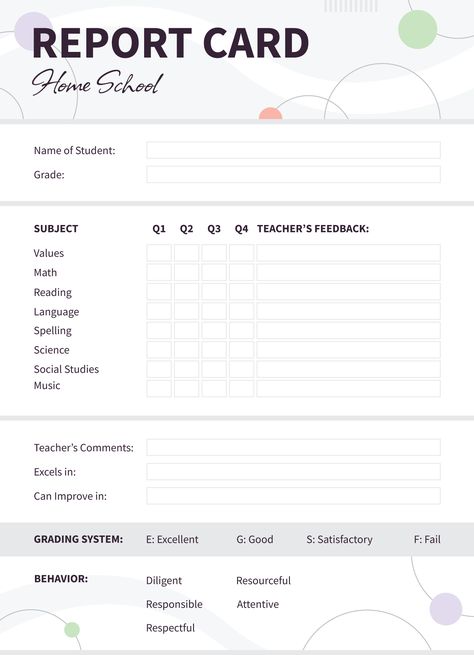 Homeschool Report Card Free Google Docs Template Homeschool Report Card Template, Homeschool Assessments, Homeschool Report Card, Kindergarten Report Cards, Teacher Comments, Lab Report Template, School Report Card, Report Card Template, Biology Labs