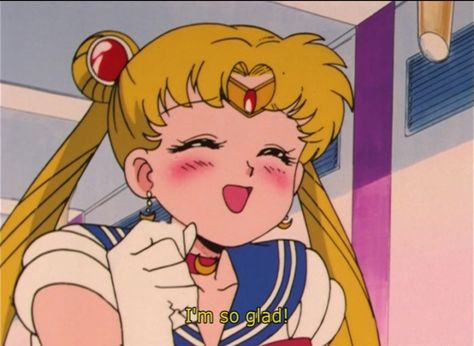 Usagi being happy ✨ #sailormoon #usagi #anime Sailor Moon Screenshots, Blue Sailor Moon, Anime Protagonists, Moon Silhouette, Moon Girl, The 90s, Sailor Moon, Moon, Anime