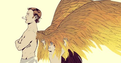 cas and gabe Gabriel And Castiel, Film Memes, Gabriel Supernatural, Supernatural Angels, Supernatural Ships, Winged People, Ulquiorra Cifer, Funny People Pictures, Supernatural Fan Art