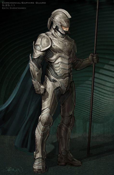 Costume Illustrations by Keith Christensen Man Of Steel Costume, Teknologi Futuristik, General Zod, Armadura Medieval, Battle Armor, Power Armor, Knight Armor, Fantasy Armor, Armor Concept