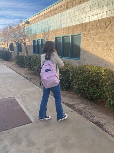 Pink Jansport Backpacks Aesthetic, Pink Jansport Backpacks, Pink Backpack Outfit, Pink Jansport Backpack, America Aesthetic, Humor Comics, Pink Academia, Aesthetic Backpack, Backpack Outfit