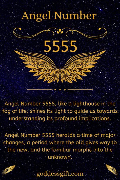 Angel Number 5555, like a lighthouse in the fog of life, shines its light to guide us toward understanding its profound implications. Learn more - https://goddessgift.com/angels/5555/ . #AngelNumber5555 #DivineGuidance #Numerology #SpiritualAwakening #Manifestation #ChangeIsGood #GrowthMindset #SpiritualJourney #NumerologyMeaning #AngelMessages #GoddessGift #ManifestYourDreams 5555 Angel Numbers, Angelic Numbers, Higher State Of Consciousness, Embracing Change, Divine Timing, Divine Nature, Your Guardian Angel, Into The Unknown, Angel Messages