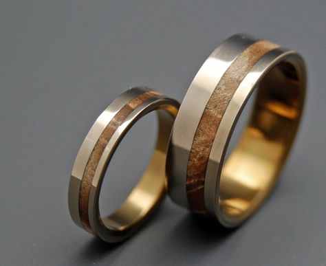 Husband Rings, Men Crafts, Wooden Wedding Rings, Bronze Interior, Witch Wedding, Wooden Rings Engagement, Custom Ring Box, Wooden Wedding Ring, Unique Wedding Ring