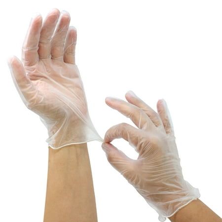 Vinyl Disposable gloves are commonly used in non-hazardous and low-infection environments. Recommended highly for the food and beverage industries, these gloves are resistant to water, oil, and dirt and are best used for short-term tasks. With a beaded cuff and smooth fingertips, these gloves offer a comfortable and great fit to your hands. Manufactured from polyvinyl chloride paste resin (PVC), these gloves are non -sterile and easy to wear and remove. Enhanced and exceptional tactile sensitivi Vinyl Gloves, Tactile Sensitivity, Food Handling, Cleaning Gloves, Disposable Gloves, Kitchen Cleaning Supplies, Protective Gloves, Natural Latex, Clean Kitchen