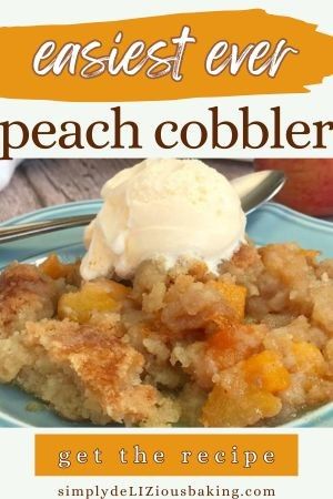 SIMPLE 4 INGREDIENT PEACH COBBLER Cobbler With Bisquick, Peach Cobbler With Bisquick, Best Peach Cobbler, Easy Peach Cobbler, Easy Peach Cobbler Recipe, Cobbler Easy, Peach Cobbler Easy, Peach Desserts, Peach Cobbler Recipe