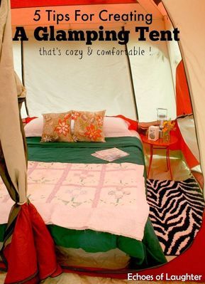 5 Tips For Creating A Comfortable-create your own camping oasis with these amazing tips! Festival Camping Setup, Camping Bedroom, Bedroom Camping, Zelt Camping, Camping Bedarf, Camping Snacks, Glamping Tent, Camping Diy, Camping 101