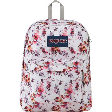 JanSport Superbreak Backpack- Sale Colors - Floral Memory - School... ($27) ❤ liked on Polyvore featuring bags, backpacks, print, flower print backpack, print backpacks, jansport, floral print bags and jansport backpacks Mochila Jansport, Jansport Superbreak Backpack, Rucksack Bags, Knapsack Bag, Pack Backpack, Kids' Bag, Patterned Backpack, Cute Backpacks, Backpacking Packing