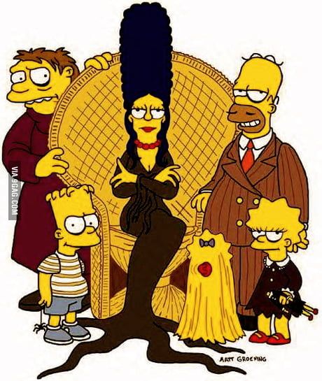 The Addams Family Simpsons Intj Male, Morbider Humor, The Simpsons Family, Simpsons Halloween, Simpsons Treehouse Of Horror, Simpsons Drawings, Simpsons Characters, Marge Simpson, Simpsons Art