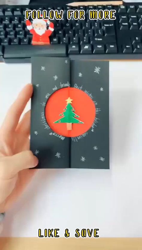 Christmas Tree Pop Up Card, Tree Pop Up Card, Handy Craft, Diy Pop Up Cards, Kraf Kertas, Seni Dan Kraf, Christmas Card Art, Christmas Card Crafts, Diy 3d