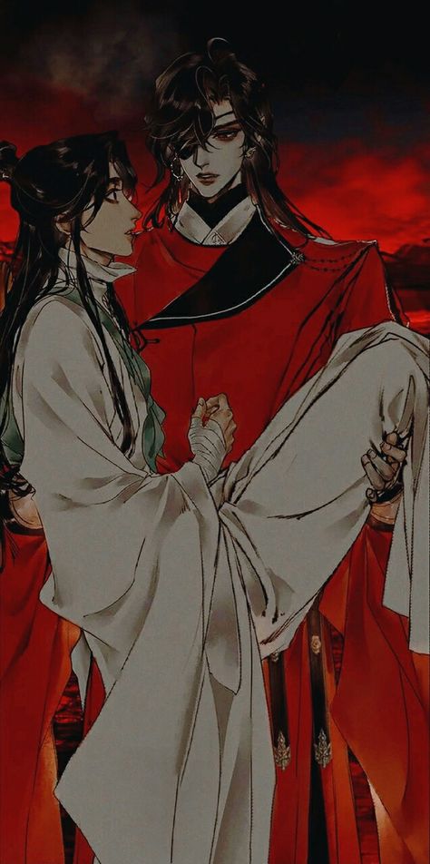 Xie Liam Y Hua Cheng, Heaven's Official Blessing Wallpaper Dark, Hua Cheng Manhua, Hua Lian, Hua Cheng, Animation Art Sketches, Angels In Heaven, Anime Screenshots, Digital Art Illustration