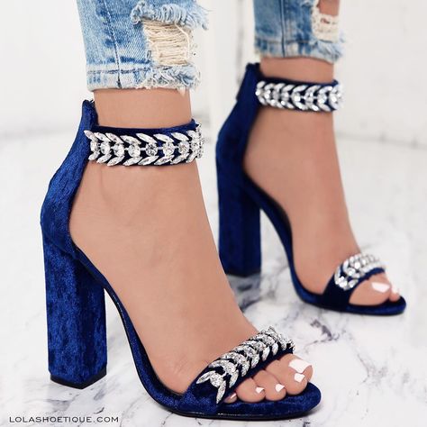 14.8k Likes, 66 Comments - Lola Shoetique (@lolashoetiquedolls) on Instagram: “Oh My GLAM! ✨ A Pair So Fab You’ll Need Them In All Colors!  Never Too Early To Get Your Extra On!…” Quince Heels, Royal Blue High Heels, Sketchers Shoes Women, Quinceanera Shoes, Royal Blue Heels, High Heels Outfit, Adidas Boots, Blue Quince, Blue High Heels