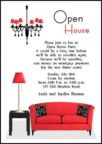 Open House Invitations, Open House Party Invitations, House Party Invitation, Open House Party, Open House Parties, Open House Invitation, Housewarming Party Invitations, Invitation Examples, Dinner Party Invitations