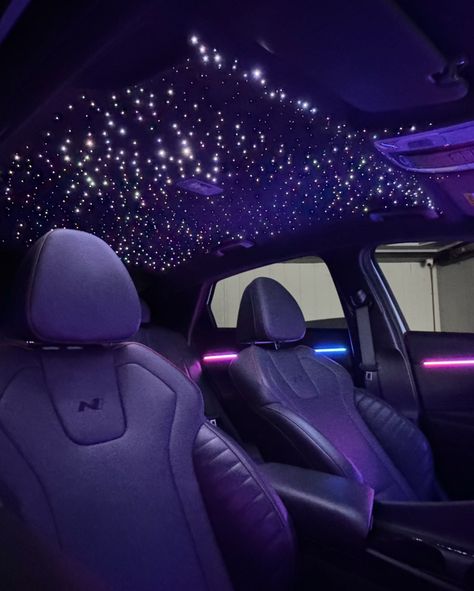 ✨ Transform Your Hyundai i30 into a Celestial Masterpiece! ✨ Dreaming of a starry night every time you step into your car? 🌌 RollsRoof brings you the ultimate luxury upgrade: 🌟 1000-Star Starlight Headliner – Immerse yourself under a mesmerizing canopy of stars, perfectly crafted for your i30. 💡 Full Ambient Lighting Package – Enhance every corner of your vehicle with discreet, high-quality LED lights: 🔹 Dash Light 🔹 Door Trim Light 🔹 Handle Light 🔹 Foot Wells 🔹 Door Pockets 🔧 Seamless, H... Car Stars Roof, Starlight Roof Car, Star Roof Car, Luxury Car Interior Aesthetic, Headliner Ideas, Starlight Headliner, Car Led Lights Interiors, Inside Car, Dream Vehicles