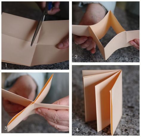 You can make a mini booklet with a single sheet of paper. It's super easy and great for a variety of craft projects for kids or adults. Diy Booklet, Mini Book Tutorial, Homemade Books, Mini Booklet, Small Booklet, Book Origami, English Teaching, Mini Scrapbook, Craft Projects For Kids