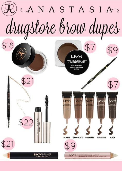 THESE are the best drugstore dupes for Anastasia Beverly Hills eyebrow products! Save yourself some $$$ Make Up Diy, Eyebrow Products, Best Drugstore Makeup, Looks Pinterest, Anastasia Brow, Best Eyebrow Products, Makeup Guide, Trendy Makeup, Beauty Products Drugstore