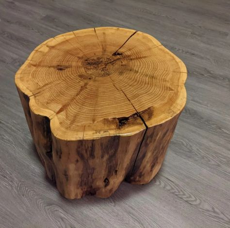 Woodworking Ideas Wood Stump Coffee Table, Old Tree Stump Ideas, Tree Stump Coffee Table, Wine Aunt, Cedar Projects, Tree Coffee Table, Stump Coffee Table, Tree Stump Table, Easy Woodworking Ideas