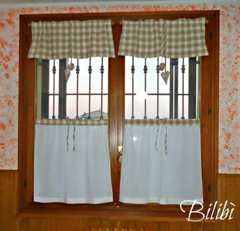 Bilibì: Tendine per cucina Shabby Chic Furniture Painting, Atelier Am, Shabby Chic Kitchen, Valances, Shabby Chic Homes, Shabby Chic Furniture, Shabby Chic Decor, Kitchen Wall, Valance Curtains