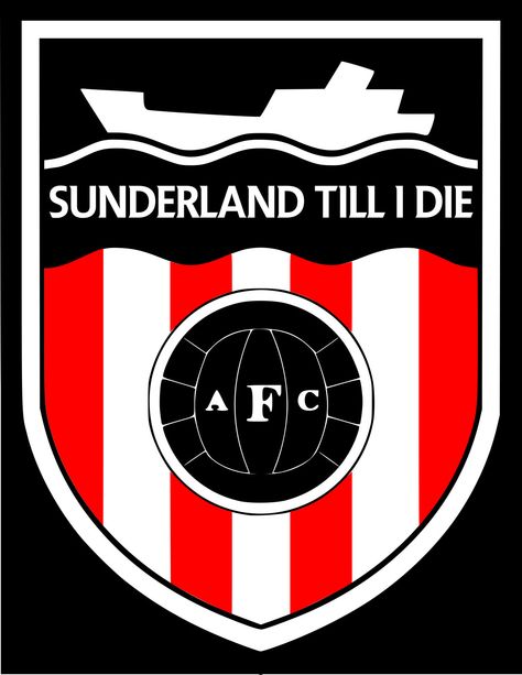 Ha'Way The Flags - Sunderland till I die. Sunderland Football, Sunderland Afc, British Football, Premier League Teams, Team Badge, Soccer Logo, Football Team Logos, Club Badge, Club Logo