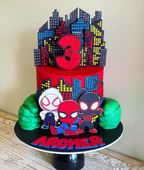 Spidy Man And Friends Cake, Spider Man And Amazing Friends Cake, Spider And Amazing Friends Cake, Spiderman And His Amazing Friends Birthday Cake, Spider-man And His Amazing Friends Birthday Cake, Spidey And His Amazing Friends Decoration, Spidy And Friends Cake Birthday Boys, Spider-man And His Amazing Friends Cake, Spider And His Amazing Friends Birthday Cake