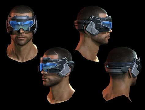 visor, goggles, tech, computer,   Shepard & Headgear Futuristic Head Gear, Scifi Goggles, Gadget Tecnologici, Helmet Concept, Sci Fi Anime, Mass Effect 3, Tim Drake, Future Tech, Superhero Design