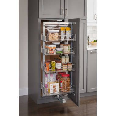 Hardware Resources Pull Out Drawer & Reviews | Wayfair Pantry Pullout, Face Frame Cabinets, Pull Out Pantry, Pantry Organizers, Framed Cabinet, Acrylic Shelf, Rev A Shelf, Hardware Resources, Kitchen Pantry Design