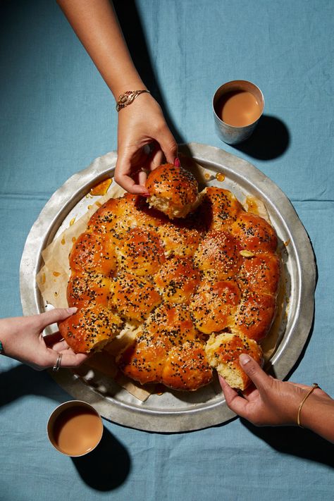 Khaliat Nahal - Honeycomb Bread | Guest Recipes | Nigella's Recipes | Nigella Lawson Honeycomb Bread, Guest Recipes, Honey Sesame, Hot Bread, Honeycomb Shape, Savory Bread, Delicious Magazine, Nigella Lawson, Bread Recipes Sweet