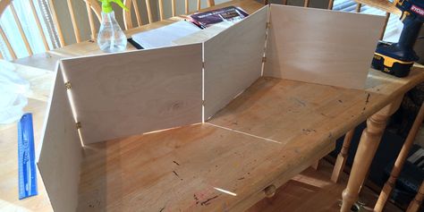 DM Screen DIY  | note to self, look into piano hinges instead, and use PON for interior attachment points. Gm Screen Diy, Dungeon Master Screen Diy, Dm Screen Diy, Dungeons And Dragons Diy, Gm Screen, Dm Tools, Dnd Dm, Dnd Diy, Dnd Gifts