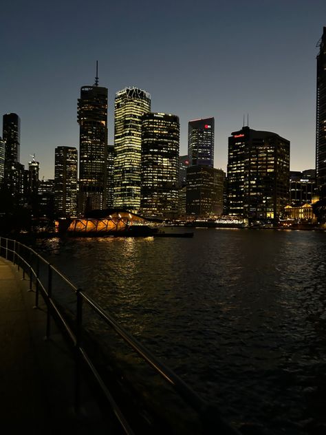 the brisbane river Brisbane Aesthetic, River Side, Brisbane River, Night Walk, City Night, River Walk, The River, Night Time, Brisbane