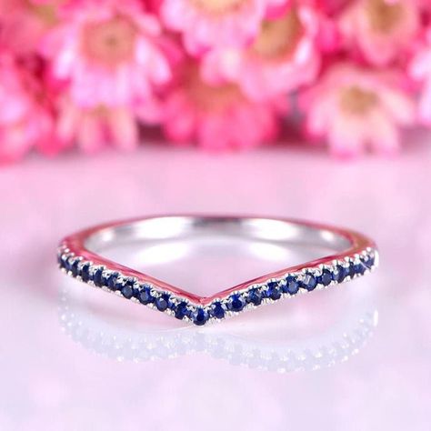 Dainty Diamond Band, Stacked Engagement Ring, Sapphire Wedding Band, Half Eternity Wedding Band, Ring Sapphire, Sapphire Wedding, Curved Wedding Band, Half Eternity Band, Eternity Band Ring