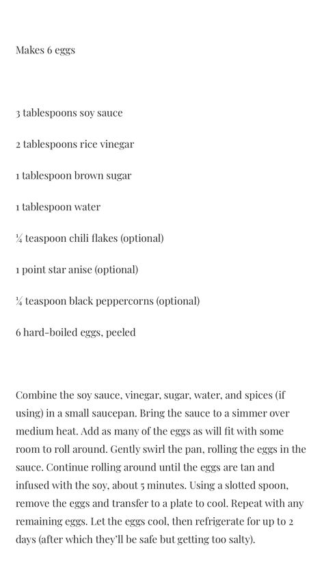 Soy Sauce Eggs Soy Sauce Eggs Hard Boiled, Soy Eggs, Soy Sauce Eggs, Chili Flakes, Hard Boiled, Salad Sandwich, Hard Boiled Eggs, Rice Vinegar, Soy Sauce