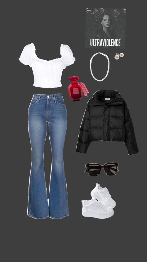 Lana del Rey outfit inspired by ultraviolence #ultraviolence #lanadelrey #outfit #ootd Lana Del Outfits, Lana Del Rey Polyvore, Lana Del Rey Casual Outfits, Outfits Inspired By Lana Del Rey, Lana Del Rey Coded Outfits, Lana Del Ray Inspired Outfits, Lana Del Rey Outfits Casual, Lana Coded Outfits, Ultraviolence Aesthetic Outfits