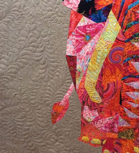 Elephant Abstractions quilt made by Jane Suzuki and machine quilted by Kathleen Crabtree.  Pattern by Violet Craft. Elephant Abstractions, Elephant Quilts, Craft Elephant, Elephant Abstract, Violet Craft, Elephant Quilt, Freemotion Quilting, Modern Quilt, Quilting Ideas