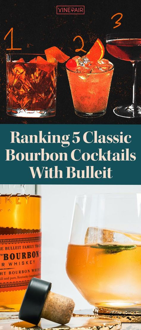 Best Bourbon Cocktails, Bulleit Bourbon Cocktails, Winter Bourbon Cocktails, Godfather Drink, Burbon Drinks, Easy Bourbon Cocktails, Bourbon Drinks Recipes, Clean Cocktails, Rv Style