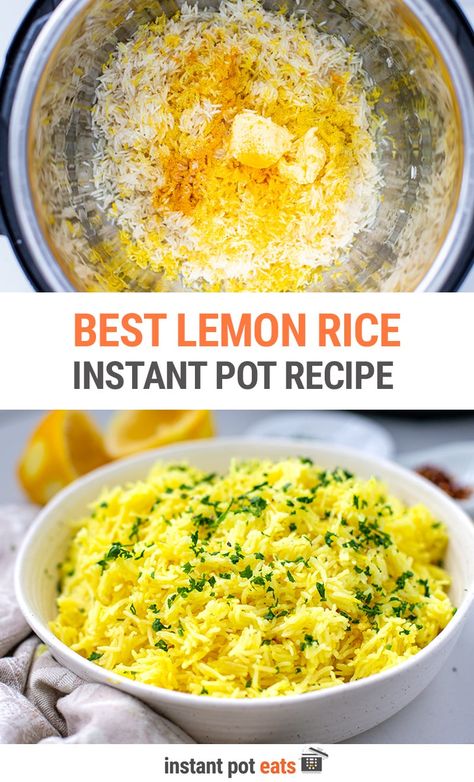 Instant Pot Lemon Rice Recipe Instant Pot Lemon Rice, Lemon Rice Recipe, Rice Instant Pot, Greek Lemon Rice, Lemon Juice Benefits, Benefits Of Lemon, Instant Pot Recipe, Rice Side Dishes, Lemon Rice