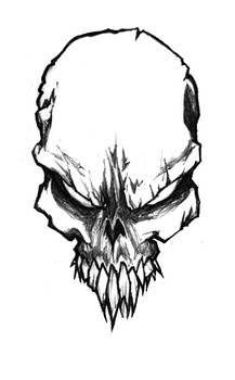 Demon Skull Drawing, Evil Skull Drawing, Demon Skull Tattoo Design, Skull Sketch Tattoo, Dog Skull Tattoo, Skulls Sketch, Metal Sketch, Skull Demon, Sick Drawings