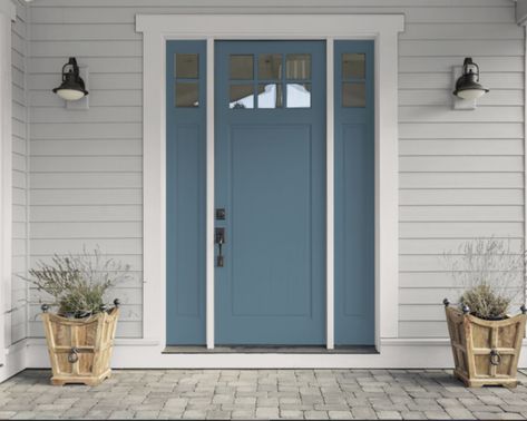 Door Colors For Gray House, Gray Houses, Bold Front Door Colors, Bold Front Door, Grey Front Door, Brown Front Doors, Front Door Paint, Best Front Door Colors, Front Door Color