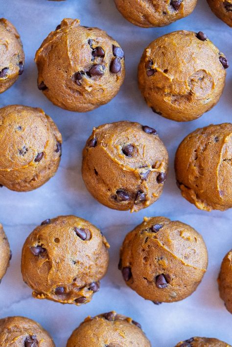 Mini Pumpkin Muffins, Food Thoughts, Vegan Egg Substitute, Peanut Butter Muffins, Healthy Banana Muffins, Pumpkin Chocolate Chip Muffins, Cornbread Muffins, Homemade Pumpkin Puree, Pumpkin Chocolate Chip