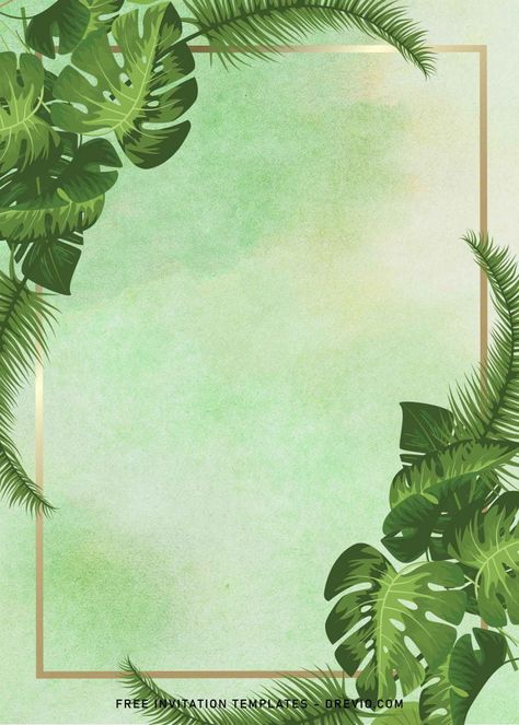 8+ Tropical Greenery Birthday Invitation Templates | Download Hundreds FREE PRINTABLE Birthday Invitation Templates Green Birthday Invitations, Boho Industrial Wedding, Industrial Wedding Ceremony, Greenery Birthday, Tropical Birthday Invitations, Simple Wall Paintings, Happy Birthday Banner Printable, Safari Invitations, Tropical Frames