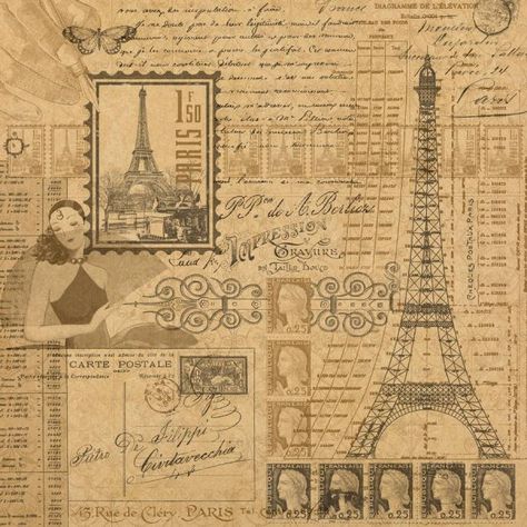 #Paris #Background #ArtJournaling #Scrapbooking #Script #EiffelTower #Vintage Eiffel Tower Pictures, Scrapbooking Vintage, Papel Vintage, French Ephemera, Postal Vintage, Foto Transfer, Digital Scrapbooking Freebies, Vintage Newspaper, Journal Vintage