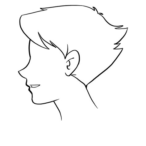 How to Draw an Anime Boy Face - Really Easy Drawing Tutorial How To Draw A Guys Face Step By Step, Boy Face Drawing, Simple Man Face Drawing, Killua Drawing Easy Step By Step, Side View Drawing Boy, Eren Yeager Easy Drawing, Pink Drawing, Boy Sketch, Profile Drawing