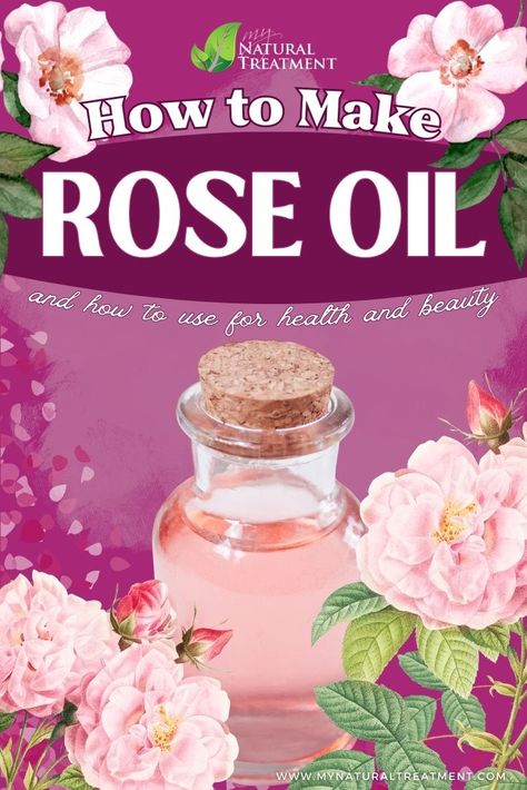 How to Make Rose Oil at Home & Use It for Health and Beauty #roseoil #howtomake #roseoilrecipe #makeroseoil #roseoiluses #roseoilbenefits Rose Oil Diy, Rose Oil Benefits, Healing Flowers, Herbal Skincare, Miraculous Healing, How To Make Rose, Natural Beauty Care, Diy Roses, Rose Essential Oil