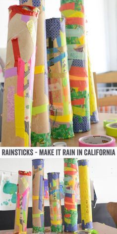 It’s no secret that California is suffering one of the worst droughts in it’s history.  We really need some rain yo!  In an effort to combine art, education and some good ol’ fashioned spiritual magic, we made rain sticks in art class last week.  We even did a rain dance at the end of class(...) Music Crafts For Kids, Meri Cherry, Rain Sticks, Music Crafts, Creative Curriculum, Kids Rain, Make It Rain, Dancing In The Rain, Art Activities