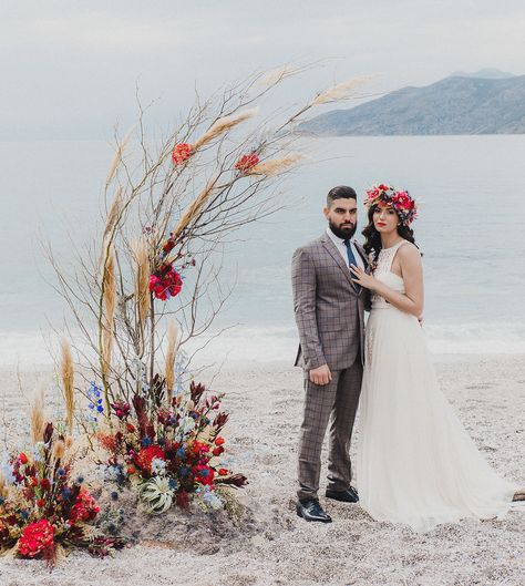 Boho Greece Wedding Inspiration Wedding Arch Alternative, Greek Castle, Coastal Wedding Inspiration, Beach Wedding Arch, Diy Wedding Arch, Beach Wedding Decorations Reception, Beach Wedding Inspiration, Beach Wedding Decorations, Boho Chic Wedding