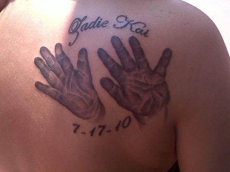 This is my daughters actual handprints My Daughters, Cool Tattoos, Tattoo Quotes, Tattoos, 10 Things