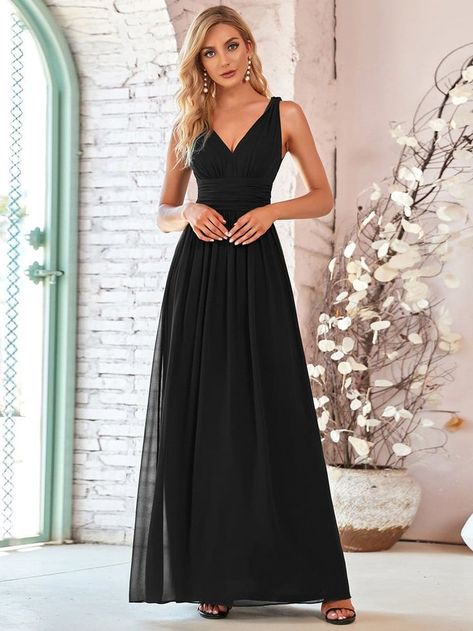 Sleeveless V-Neck Maxi Chiffon Bridesmaid Dress #firetruck #xmasgifts #birthdaygifts mother daughter, mother movie, mother nature Orange Bridesmaid, Orange Bridesmaid Dresses, Ever Pretty, Bridesmaid Dresses Online, Long Bridesmaid Dress, Chiffon Maxi, Chiffon Bridesmaid Dress, Chiffon Maxi Dress, Bridesmaid Gown