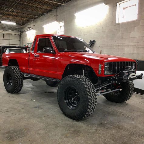 Clean AF ❤️ www.jeepbeef.com __________ @cautiouslycareless ・・・ Charlene looking like a snack #JeepBeef #Jeep #Comanche #MJ #itsajeepthing… Comanche Jeep, Lifted Vehicles, Toyota Pickup 4x4, Jeep Zj, Jeep Xj Mods, Looking Like A Snack, Jeep Comanche, Badass Jeep, Jeep Mods